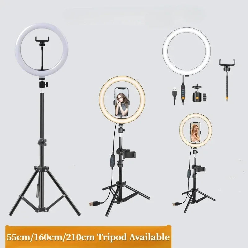 10" LED Selfie Ring Light with Tripod Stand