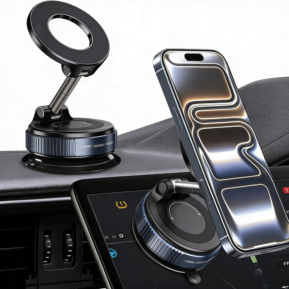 MagSafe Magnetic Phone Holder — Car Dashboard & Desktop Stand